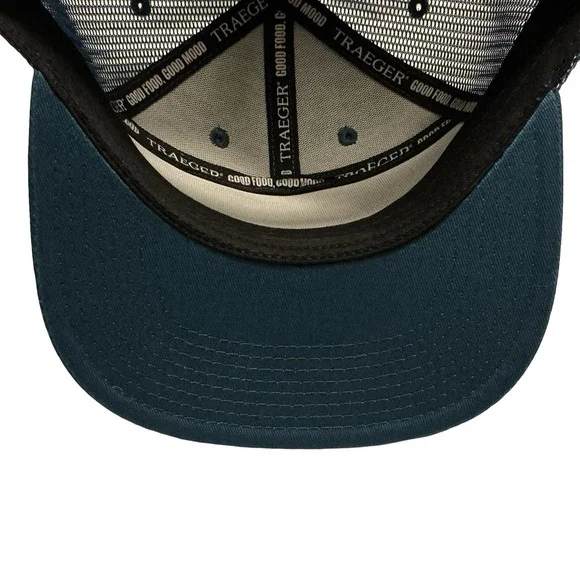 Traeger Pellet Grills Pukka Teal Hat Snapback‎ Cap RARE Fish - Picture 8 of 11